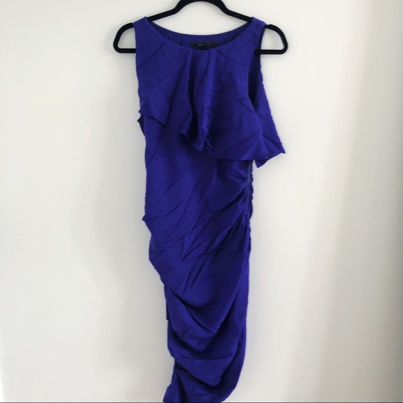 BCBG Max Azria Indigo Ruched “Going Out” Dress - Picture 4 of 7